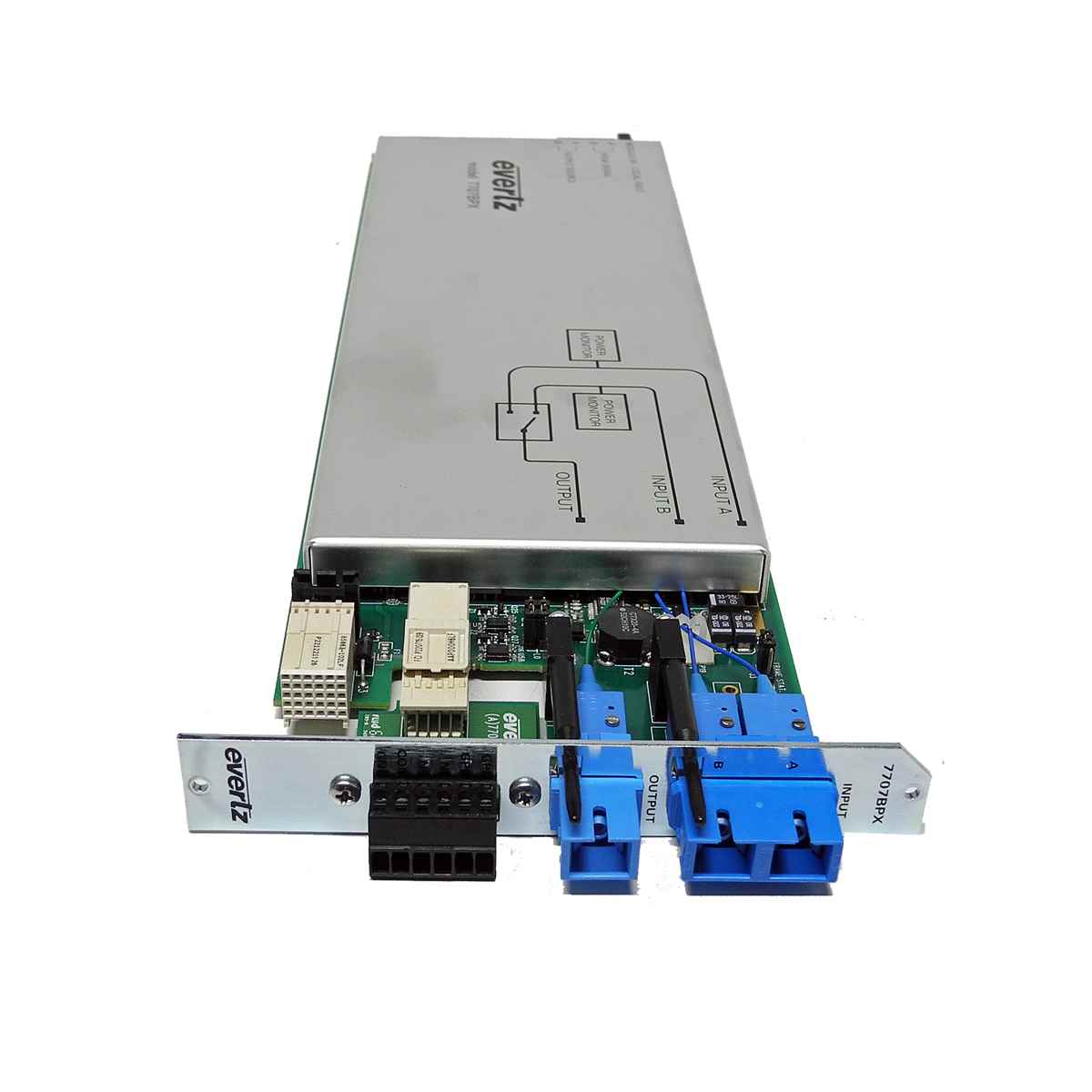 Evertz 7707BPX optical Bypass Protection Switch/optischer Bypass-Schutzschalter Evertz 7707BPX optical Bypass Protection Switch/optischer Bypass-Schutzschalter