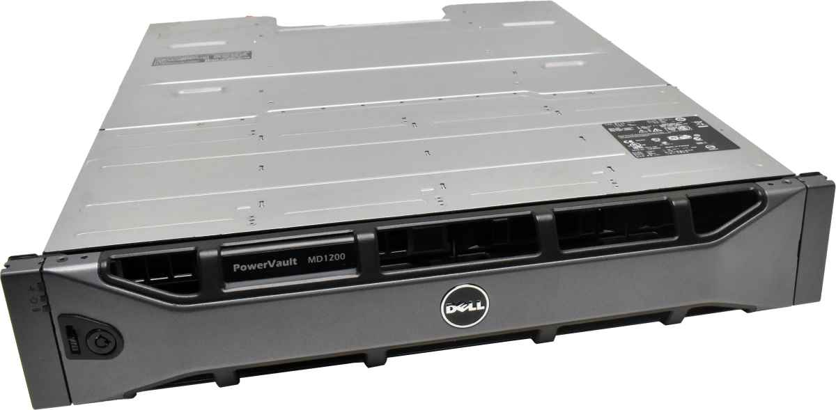 Dell PowerVault MD1200 2U 2x E01M001 6Gbps 2x PSU 12xBay 3.5 LFF Bezel  36TB