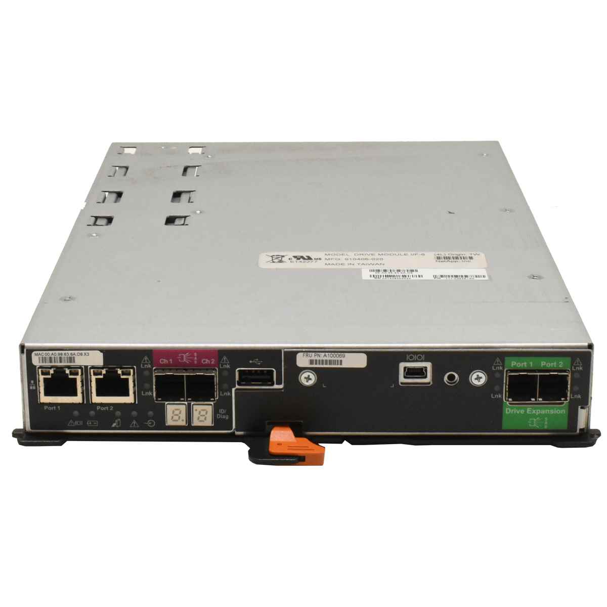 NetApp Dirve Module I/F-6 SAS 12Gb/s 111-02853+B0 54-B0 FRU A100069 for E2600 DS3524 NetApp LSI I/F-6 SAS 12Gb Controller MFG 910406-020 FRU A100069 for E2600 DS3524