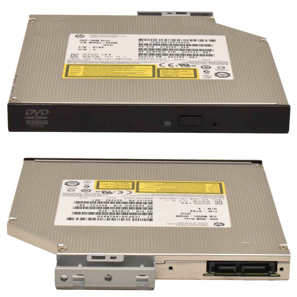 HP DT50N DVD-ROM Driver + HP SATA Cable DL380E DL360P G8 HP P/N 578599-6E0 SP#652294-001