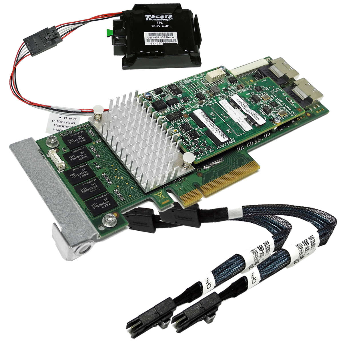 Fujitsu Primergy D3116-C26 6G PCIe x8 1GB SAS RAID Controller +BBU 2x Cable LP