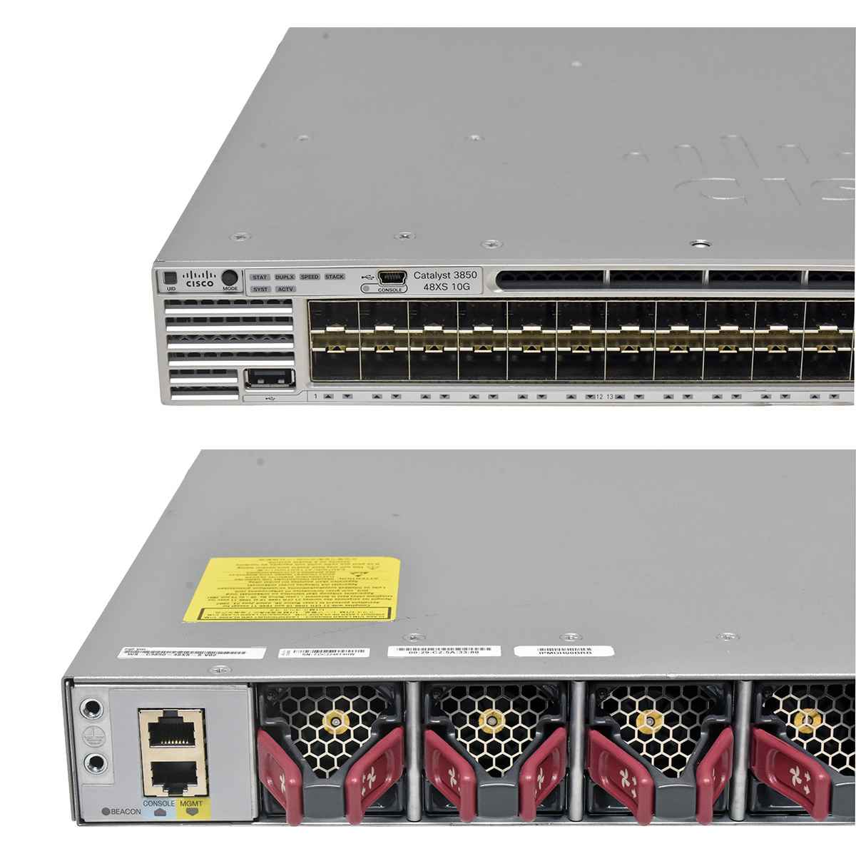 Cisco Catalyst WS-C3850-48XS-S 48-Port SFP+ 10GE Switch 4x 40G QSFP+ F to R