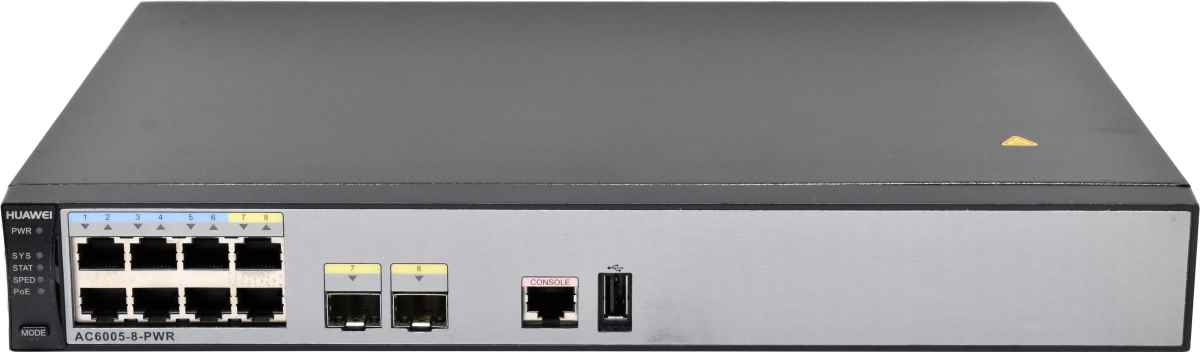 Huawei AC6005-8-PWR 8-Port RJ-45 PoE GE WLAN Access Controller 2x 1G SFP Huawei AC6005-8-PWR 8-Port RJ-45 PoE GE WLAN Access Controller 2x 1G SFP