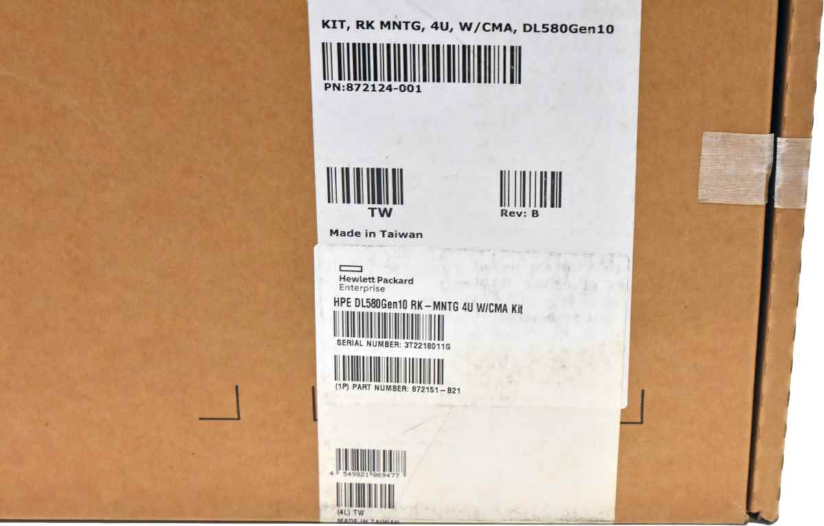 HP 872151-B21 Rack Rail Kit with Cable Management Arm HPE ProLiant DL580 G10 Neu OVP HP 872151-B21 Rack Rail Kit Rackschienen HPE ProLiant DL580 G10 Neu OVP