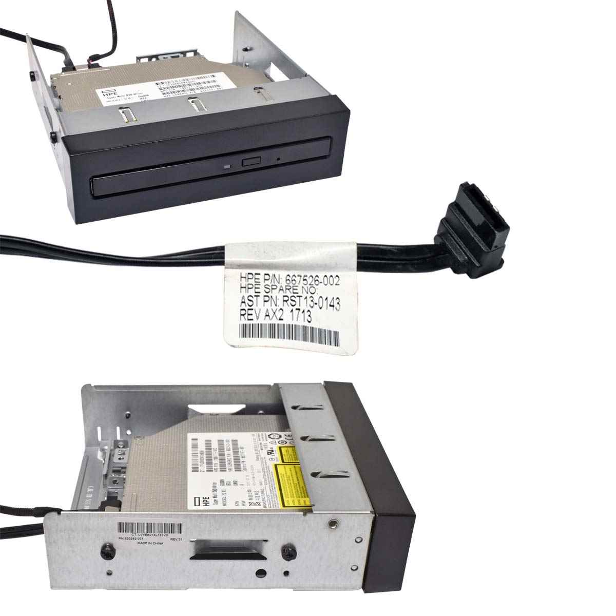 HP ProLiant ML30 Gen9 SATA Slimline Multi DVD Rewriter 820292-001 700577-6E2 + Kabel 667526-002 HP ProLiant ML30 Gen9 SATA Slimline Multi DVD Rewriter 820292-001 700577-6E2 + Kabel 667526-002