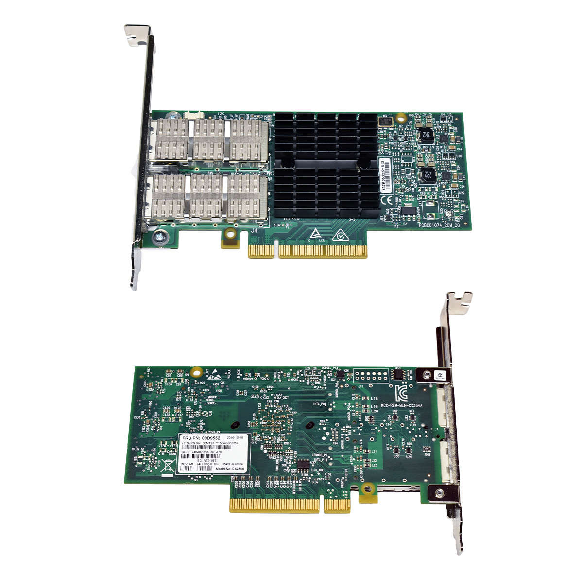 IBM-00D9552-Mellanox-CX354A-Dual-Port-40G-PCIe-x8-006.jpg IBM 00D9552 Mellanox CX354A Dual-Port 40G PCIe x8 InfiniBand Network Adapter FP