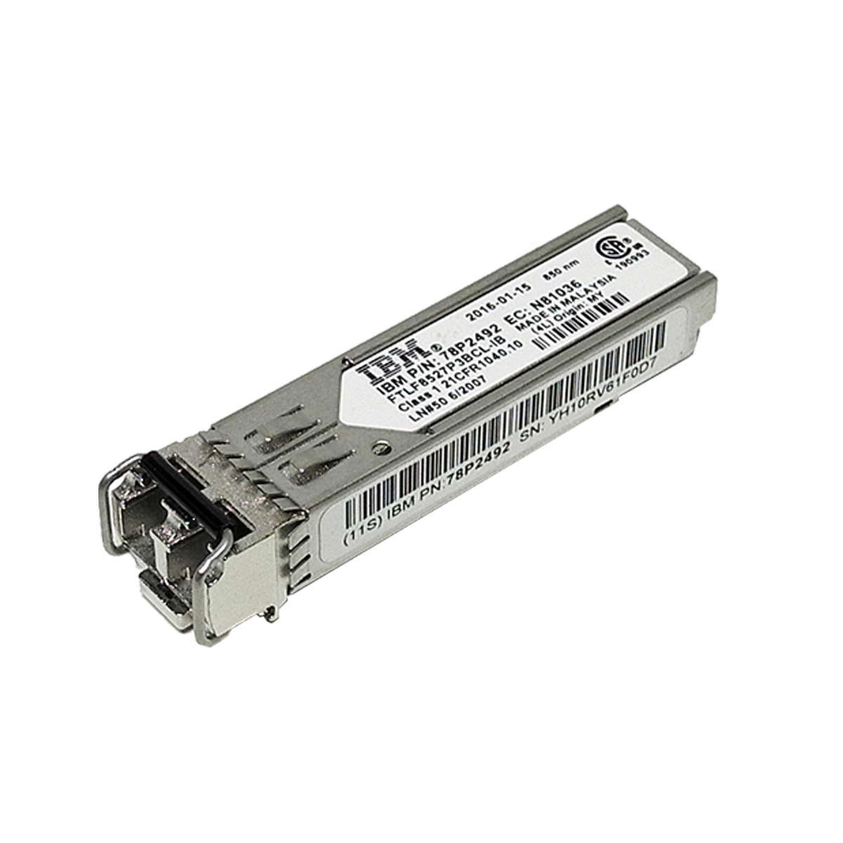 IBM-Finisar-FTLF8527P3BLC-IB-8Gb-SW-850nm-SFP-FC-T-001.jpg 8 x IBM Finisar FTLF8527P3BLC-IB 8Gb SW 850nm SFP+ FC Transceivers 78P2492