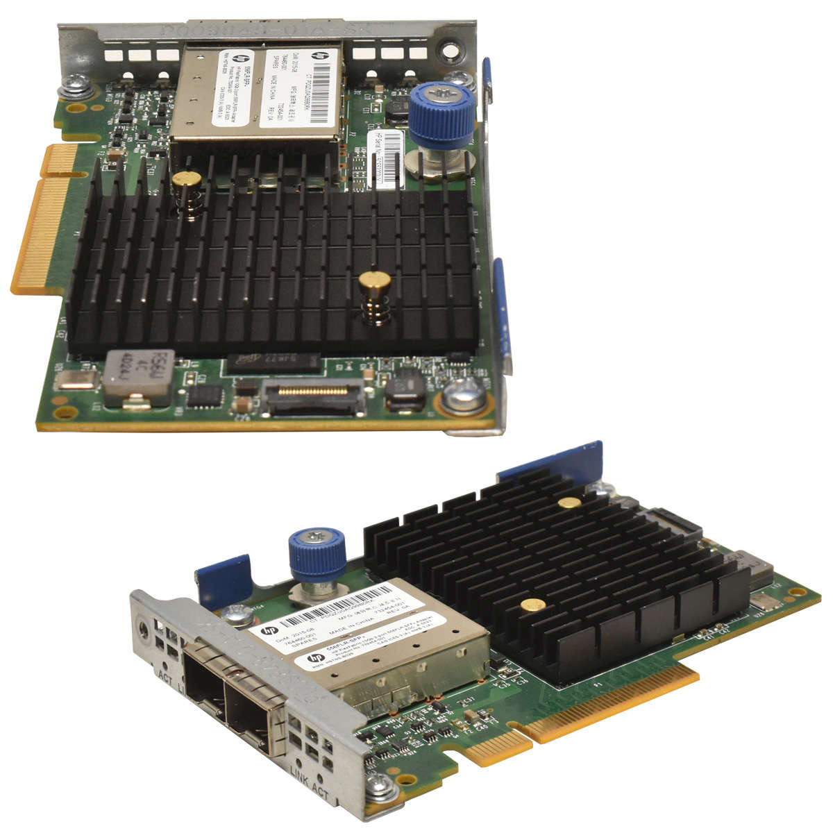 HP-FlexFabric-10Gb-2-port-556FLR-SFP-Adapter-PN-73-001.jpg HP FlexFabric 556FLR-SFP+ Dual-Port SFP+ 10GbE Server Adapter 764460-001 732454-001 + 2x GBIC