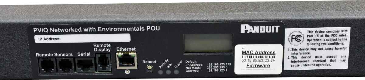 Panduit breakered PDU GRCXB306-103IN6PS6-D 24x C13 6x C19 32A 208-240 VAC 50/60 Hz Panduit breakered PDU GRCXB306-103IN6PS6-D 24x C13 6x C19 32A 208-240 VAC 50/60 Hz