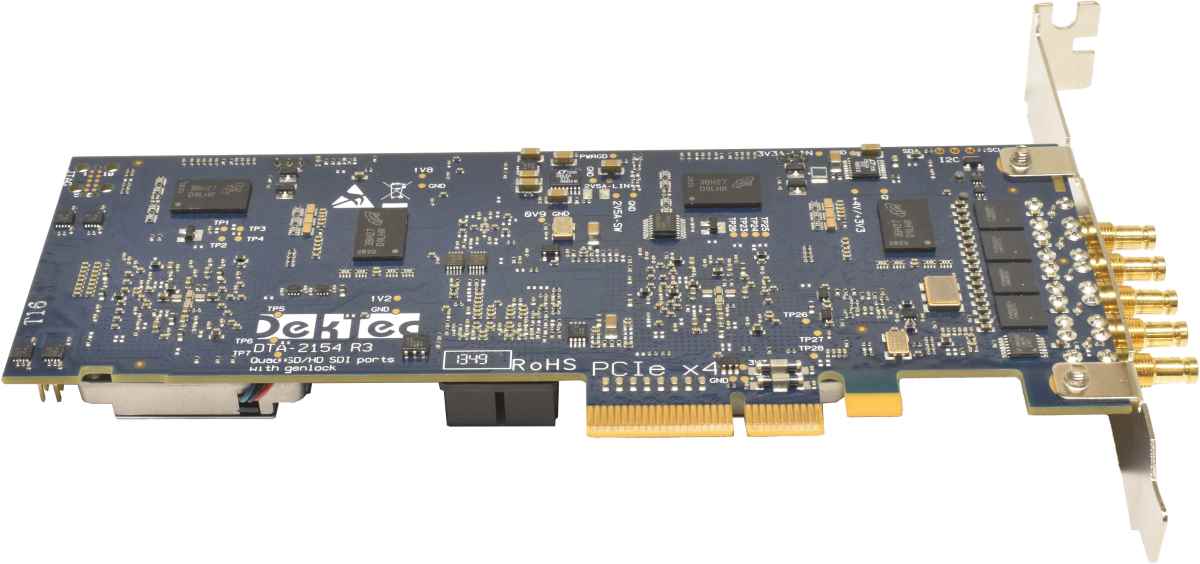 DekTec DTA-2154 R3 Quad HD-SDI / ASI Ports for PCle + genlock FP DekTec DTA-2154 R3 Quad HD-SDI / ASI Ports for PCle + genlock FP