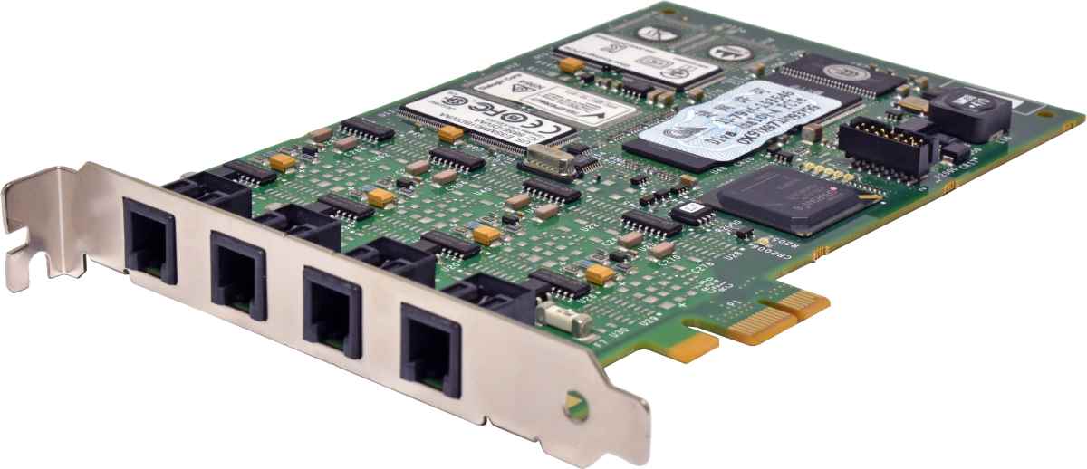 Dialogic Diva Analog-4 PCIe 50-0425-06A 56-0531-06A Voice Card 4x RJ-10
