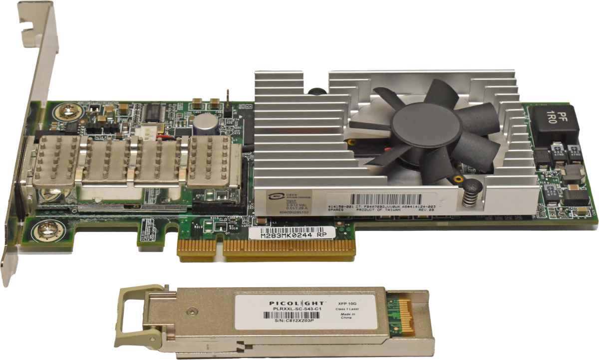HP NC-510F 414158-001 10 Gbit PCIe x8 QSFP Infiniband Network Adapter HP NC-510F 414158-001 10 Gbit PCIe x8 QSFP Infiniband Network Adapter