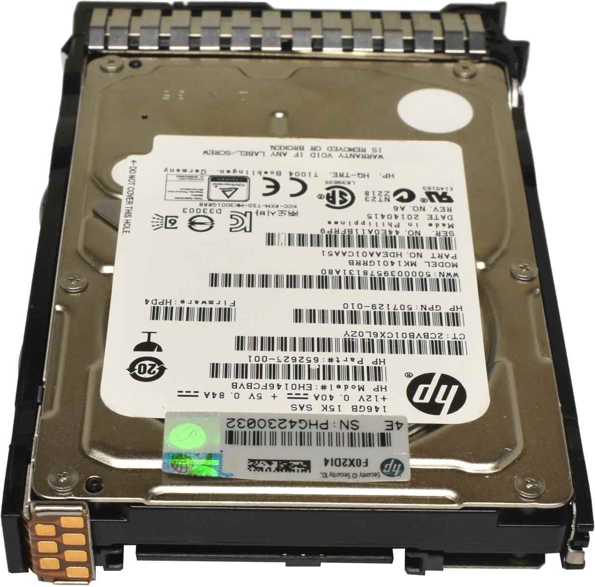 HP 146GB 2.5" 6G 10K SAS HDD Festplatte EH0146FCBVB 652625-001 507129-010 mit Rahmen