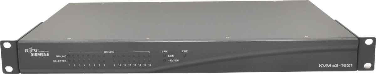 Fujitsu s3-1621 16-Port RJ-45 RS-232 KVM Switch Rack Ears