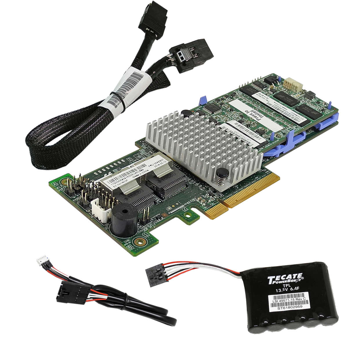 IBM-ServeRAID-M5110-6G-RAID-Controller-L3-25422-46-001.jpg IBM ServeRAID M5110 6G RAID Controller L3-25422-46A/46B/53A 00AE807 +BBU +Cable