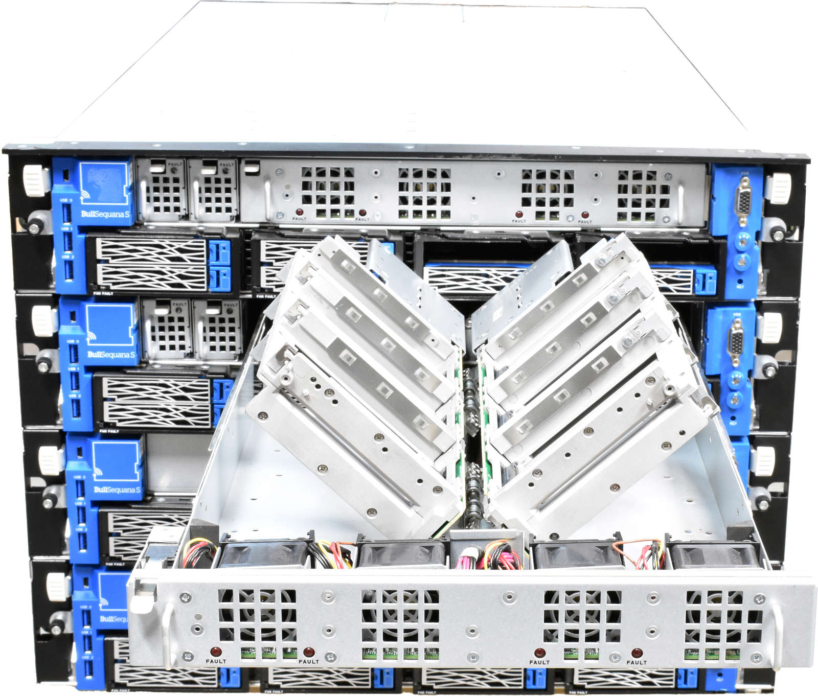 ATOS Bull Sequana S800 Blade System Chassis 4x MGMT Module 2x CX414A 40/56GbE Card 8x PSU 2000W 4x Blade