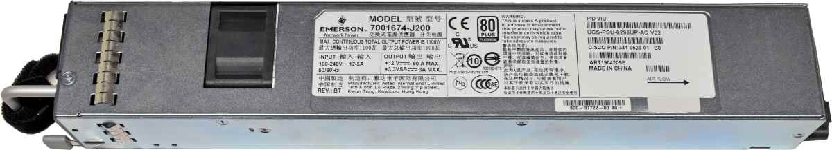 Cisco Emerson 1100W Netzteil Power Supply UCS-PSU-6296UP-AC 7001674-J200 Cisco Emerson 1100W Netzteil Power Supply UCS-PSU-6296UP-AC 7001674-J200