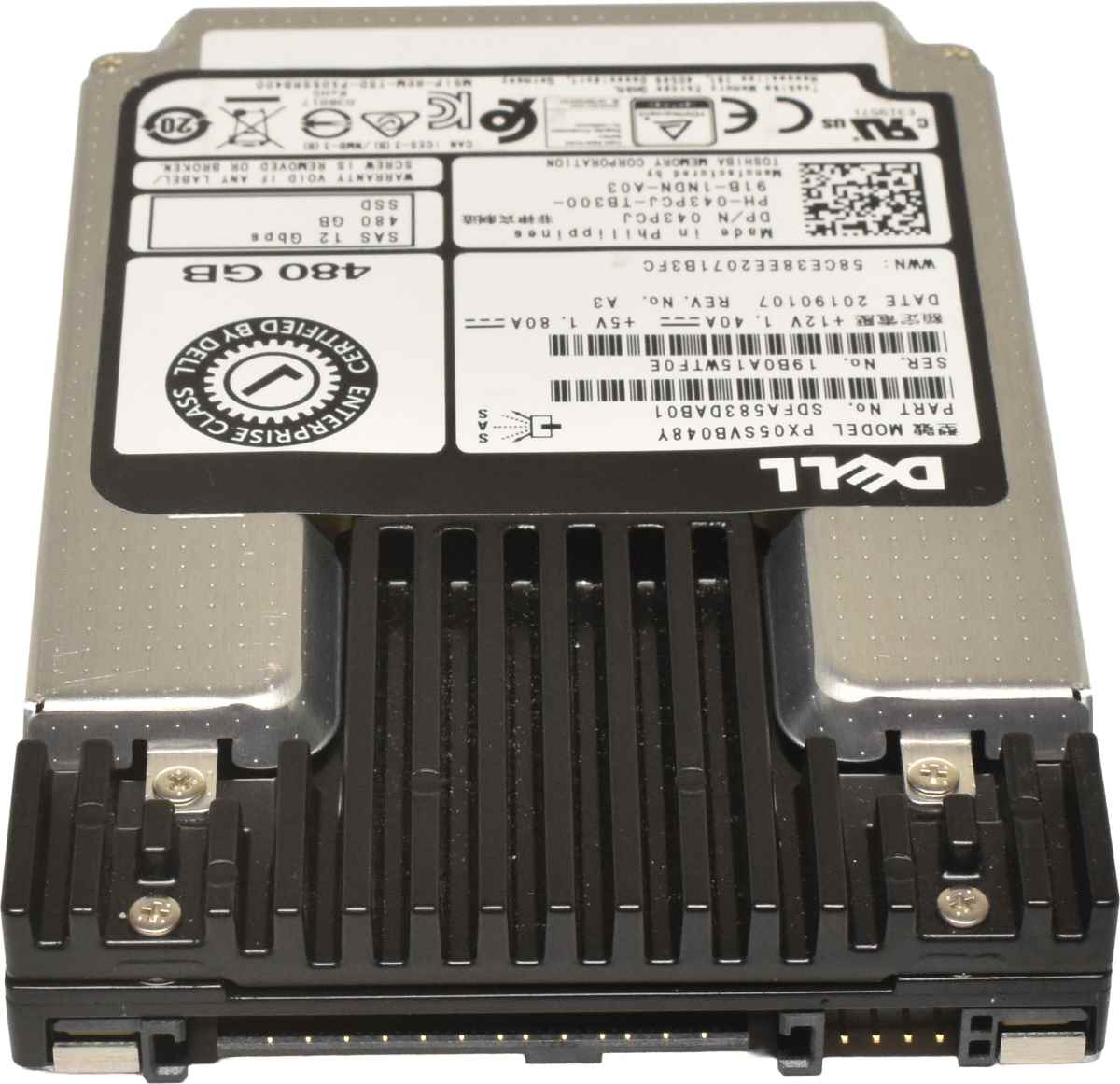 Dell 480GB 2.5" 12G SAS SSD PX05SVB048Y 043PCJ Dell 480GB 2.5" 12G SAS SSD PX05SVB048Y 043PCJ