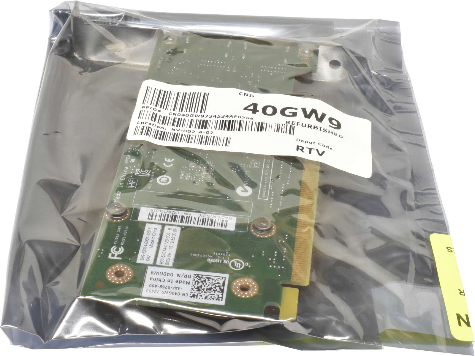 Dell-NVidia-NVS-310-040GW9-Graphics-Card-512MB-SDD-001.jpg Dell NVidia NVS 310 040GW9 Graphics Card 512MB SDDR3 PCIe 2.0 x16 2x DP NEU