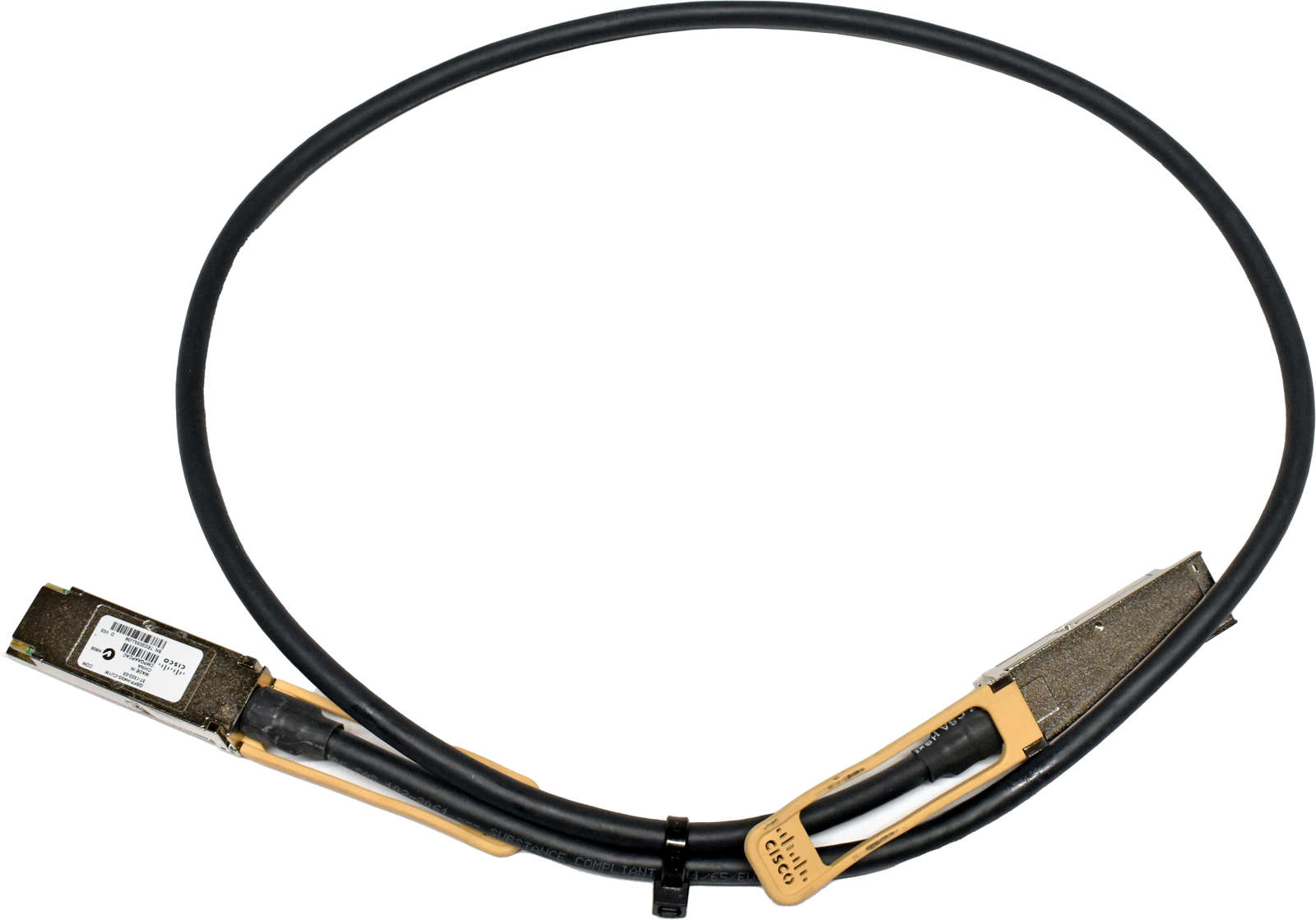 Cisco-QSFP-H40G-CU1M-37-1322-03-37-1322-02-1m-40G-002.jpg Cisco QSFP-H40G-CU1M 37-1322-03 37-1322-02 1m 40G Passive Copper DAC Data Cable QSFP+ - QSFP+