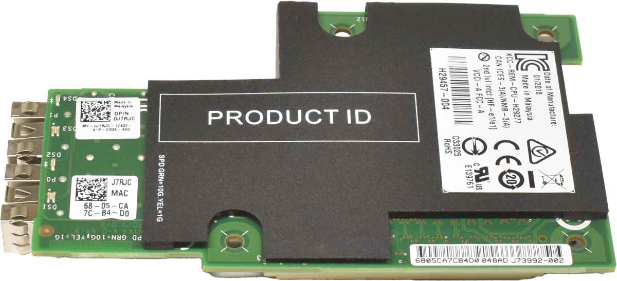Dell 0J7RJC Dual-Port SFP 10G Network Daughter Card NEU Dell 0J7RJC Dual-Port SFP 10G Network Daughter Card NEU