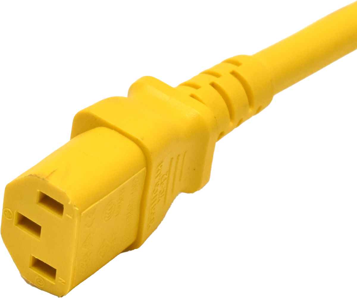 100x Yung Netzkabel C14 Power Kabel -GELB 3m 10A 250V Verlängerung RPC14C13YL10