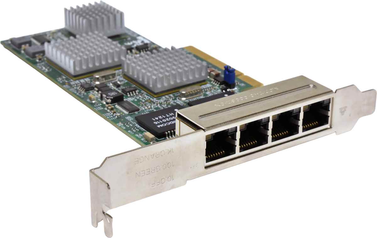 Supermicro AOC-1G-I4 Quad-Port 1GE RJ-45 PCIe2.1 x8 Ethernet Adapter Card FP