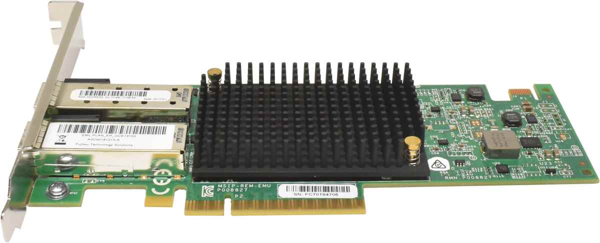 Emulex P008827 Dual-Port 10Gb/s PCIe x8 FC Host Bus Adapter P008827-21F FP