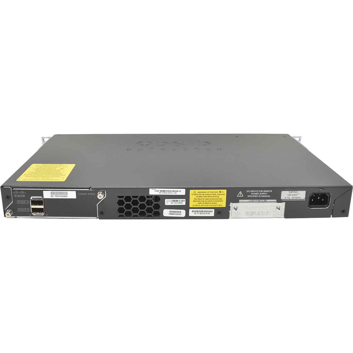 Cisco WS-C2960X-48TS-L 48-Port RJ-45 GE 4x SFP GE +Stack Module +Rack Ears Cisco WS-C2960X-48TS-L 48-Port RJ-45 GE 4x SFP GE +Stack Module +Rack Ears