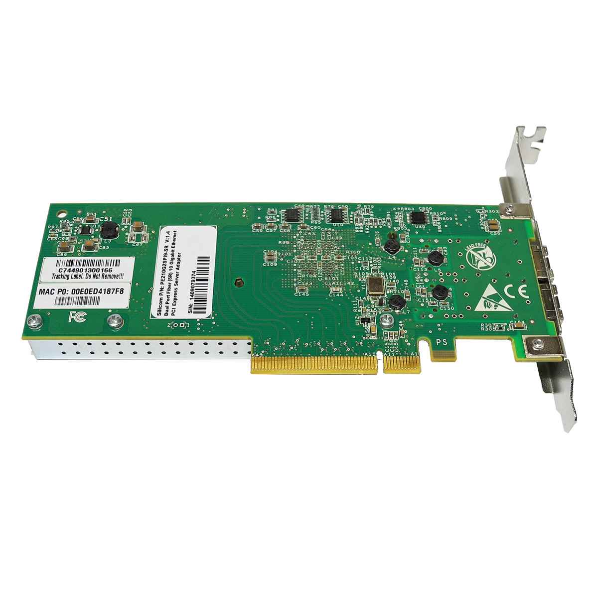 Silicom PE210G2SPI9-SR Dual-Port Fibre Channel 10Gb PCIe x8 Network Adapter FP Silicom PE210G2SPI9-SR Dual-Port Fibre Channel 10Gb PCIe x8 Network Adapter FP