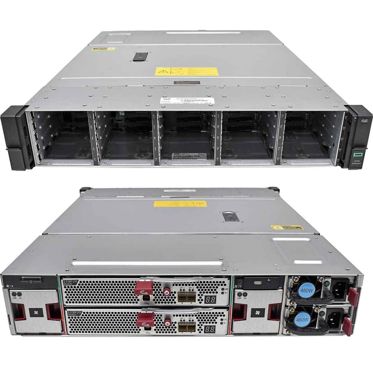 HP Enterprise D3710 SFF Enclosure Q1J10-63003 25x 2,5 Zoll Backplane 2x I/O Controller 2x PSU HP Enterprise D3710 SFF Enclosure Q1J10-63003 25x 2,5 Zoll Backplane 2x I/O Controller 2x PSU