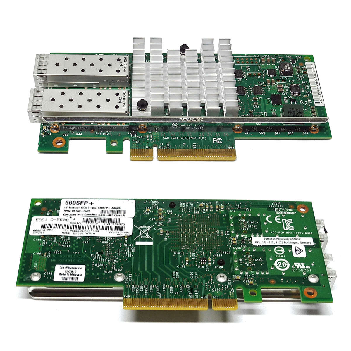 HP-560SFP-2l-Port-10GbE-PCIe-x8-Converged-Network-006.jpg HP 560SFP+ 2l-Port 10GbE PCIe x8 Converged Network Adapter 669279-001 o.Bracket