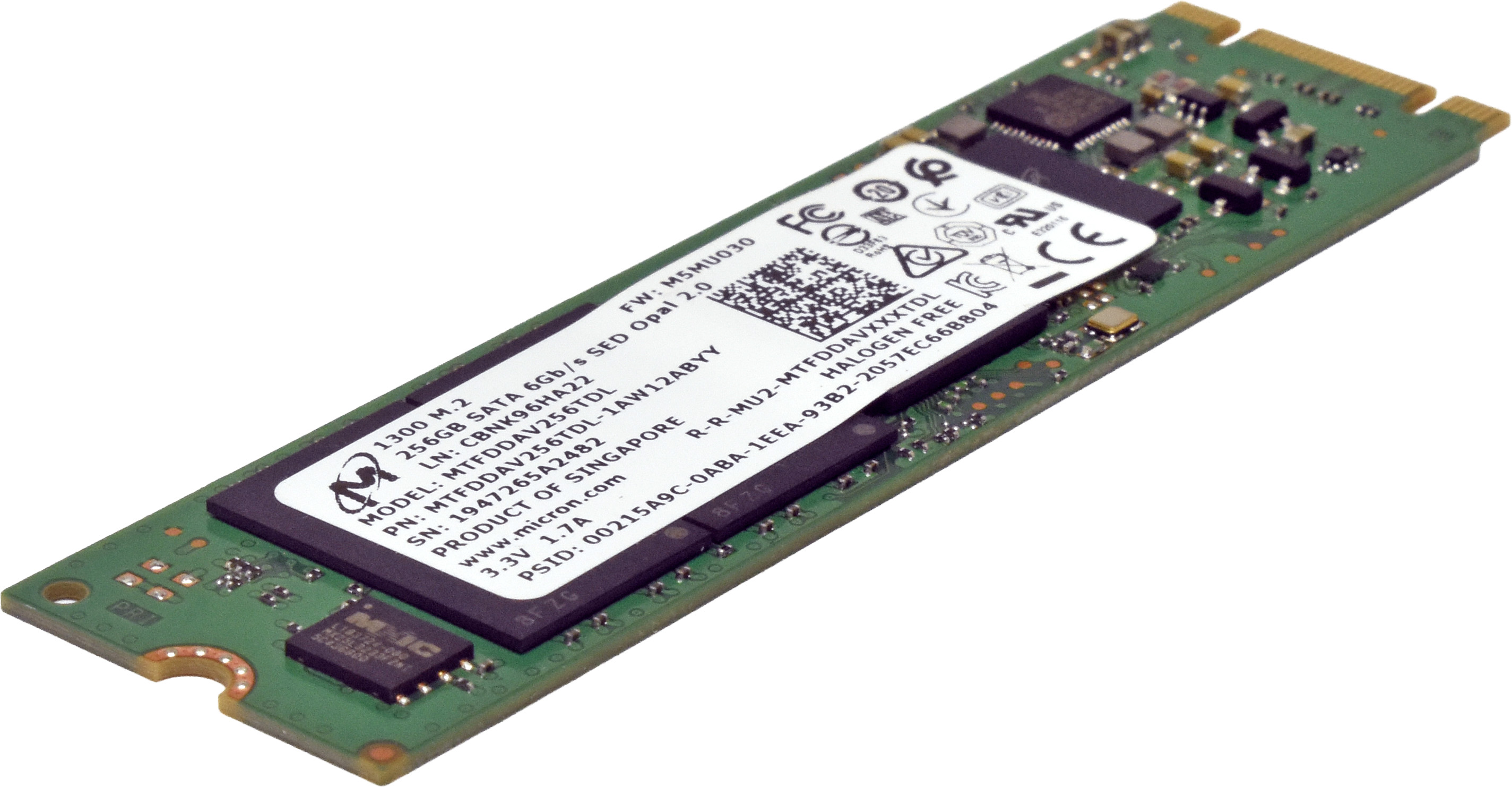 Micron MTFDDAV256TDL Solid State Drive (SSD) 256 GB M.2 2280 SATA Micron MTFDDAV256TDL Solid State Drive (SSD) 256 GB M.2 2280 SATA
