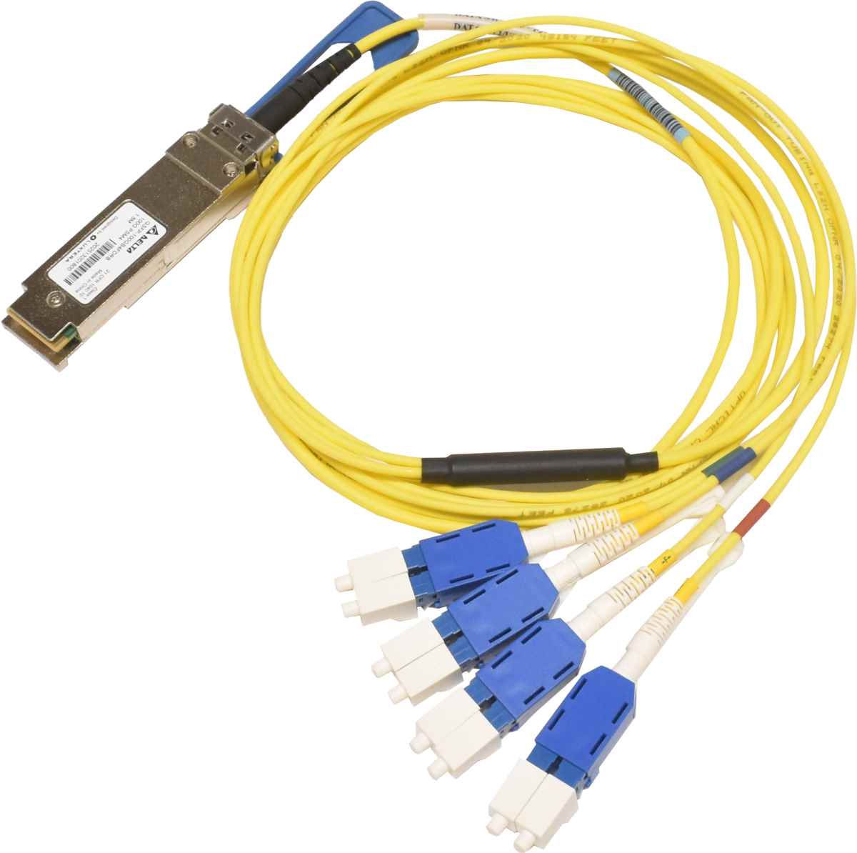 Delta QSFP-100GB4FDRB 1.8m 100G PSM4 QSFP+ auf 4x 25G duplex LC Cable