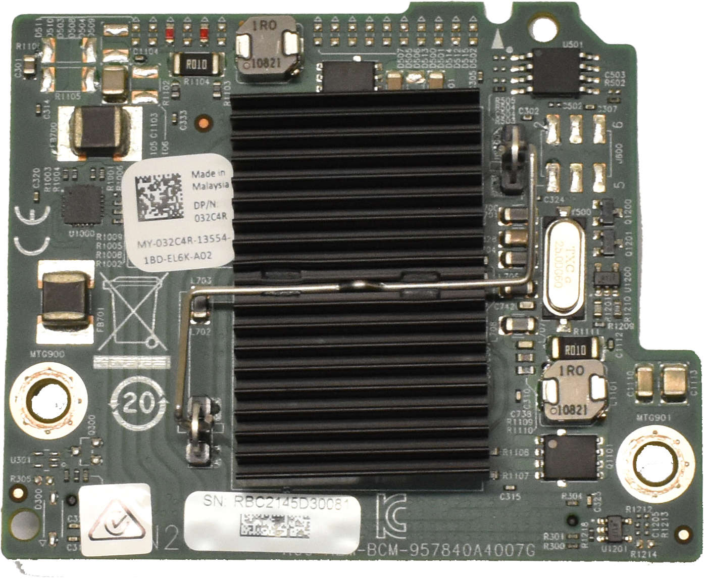 DELL Broadcom 57840S 10G Quad Port Mezzanine Network Daughter 032C4R