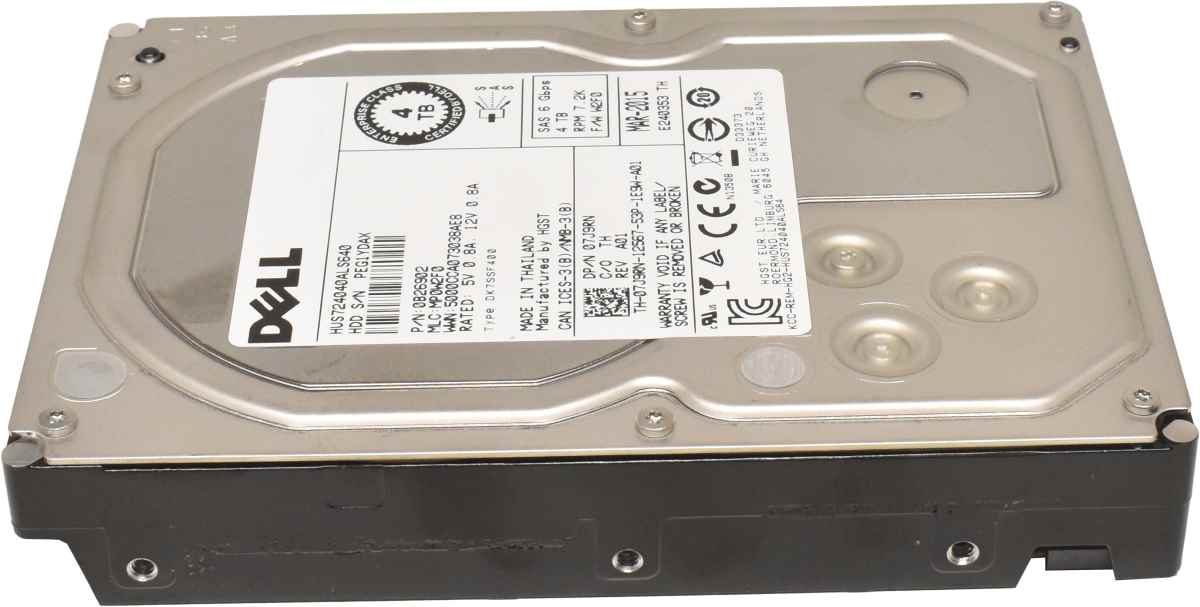 Dell 4TB 3.5" 7.2K 6G SAS HDD Festplatte HUS724040ALS640 07J9RN 0B26902