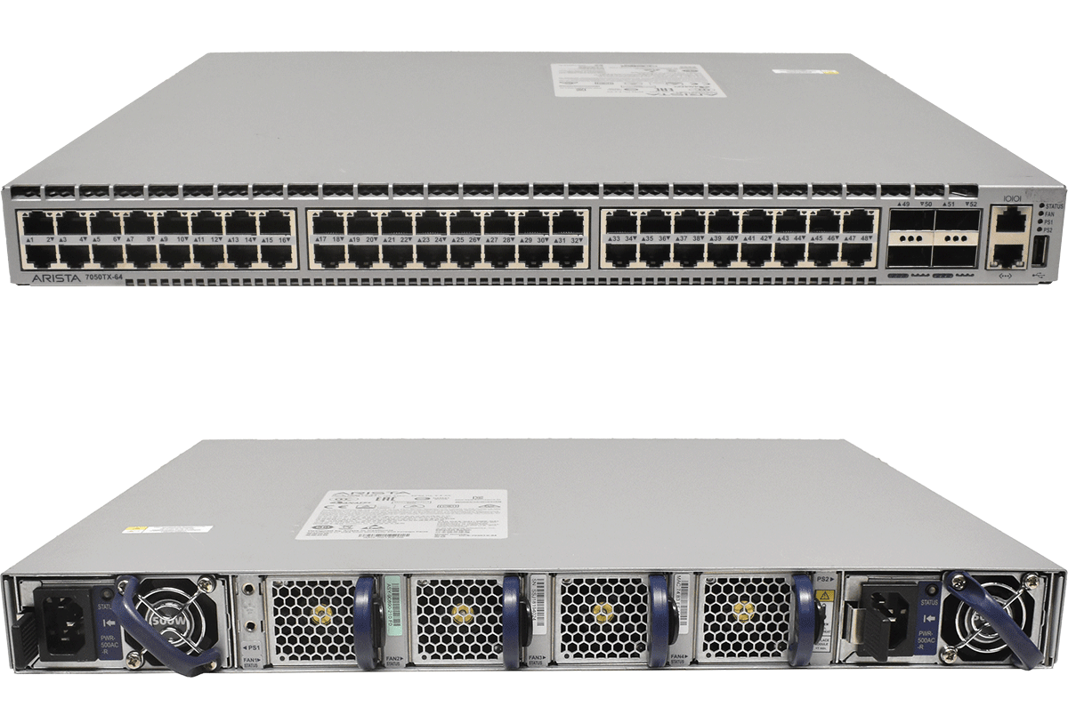 Arista DCS-7050TX-64 48-Port 10G Ethernet Switch 4x 40GbE QSFP+ Port