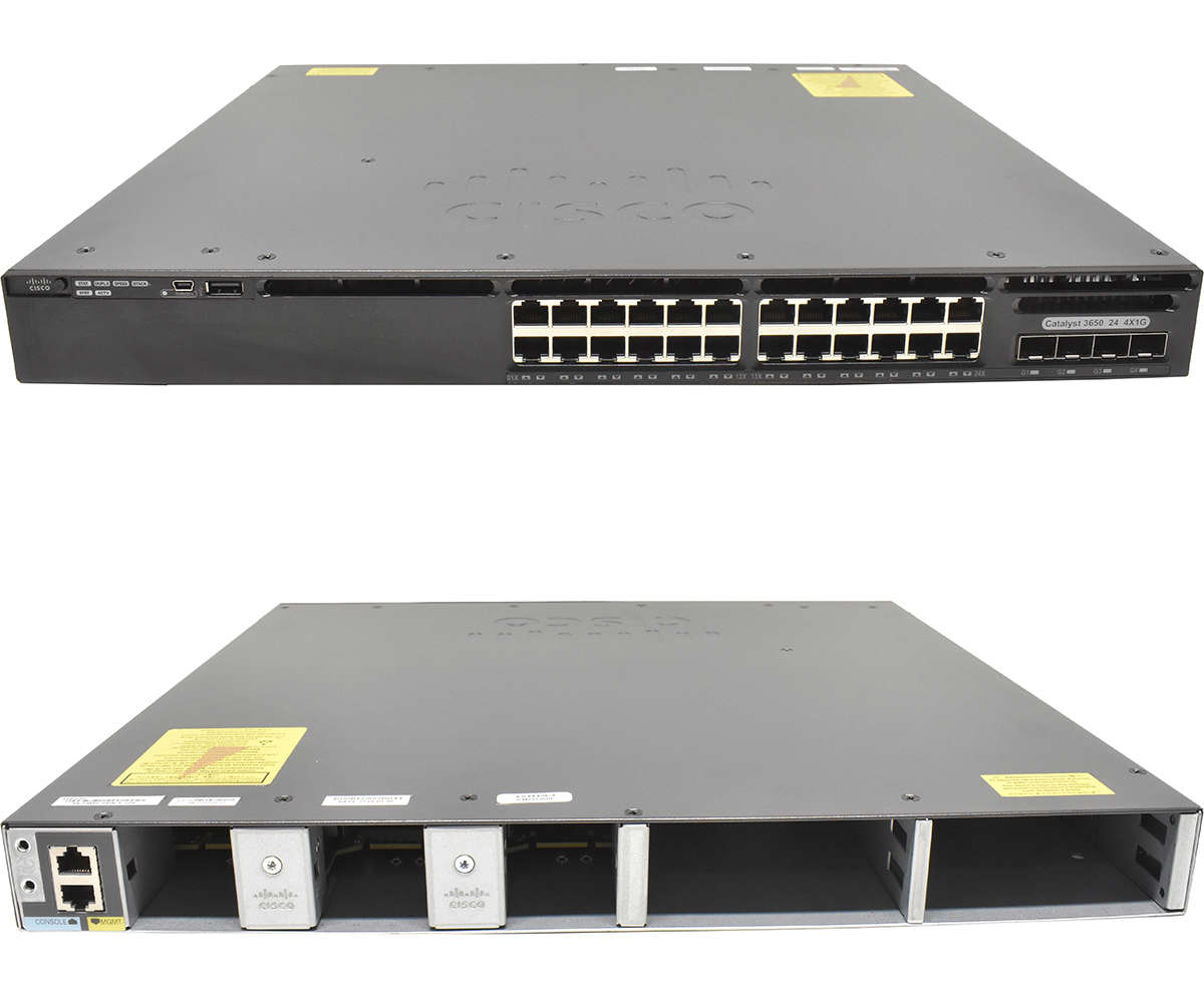 Cisco-Switch-Catalyst-WS-C3650-24TS-E-24-Ports-PoE-001.jpg Cisco Switch Catalyst WS-C3650-24TS-E 24-Ports PoE 1G 4-Ports 1G Uplink IP No OS No PSU No FAN 800-41246-03