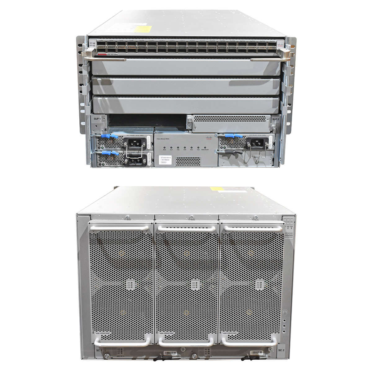 Cisco-Nexus-9504-N9K-C9504-Module-N9K-X9736PQ-2x-M-003.jpg Cisco Nexus 9504 N9K-C9504 +Module N9K-X9736PQ 2x Module N9K-SC-A 3x PSU 3x FAN