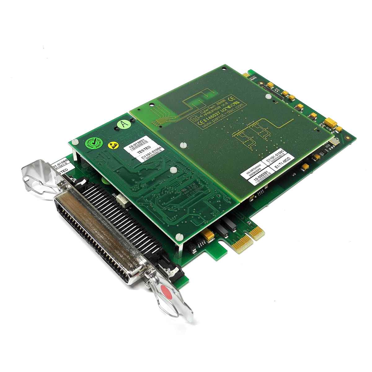 CyberTech Parrot-DSC 20H402 MSPEB10 PCIe x1 Tel. Interface Card + 20d101 Module CyberTech Parrot-DSC 20H402 MSPEB10 PCIe x1 Tel. Interface Card + 20d101 Module