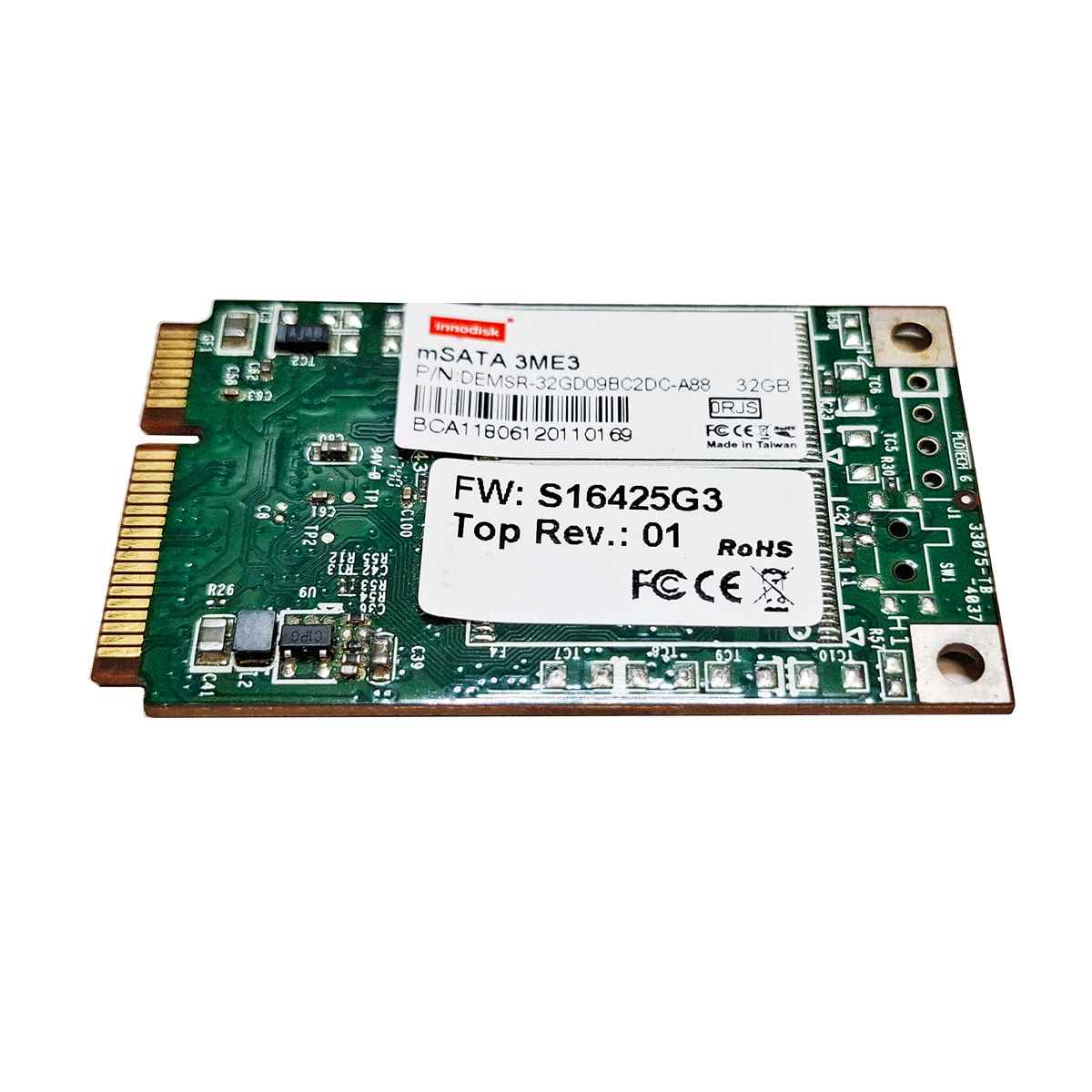 Innodisk mSATA 3ME3 mini-PCIe 32GB 6 Gb/s SSD Memory Card DEMSR-32GD09BC2DC-A88 Innodisk mSATA 3ME3 mini-PCIe 32GB 6 Gb/s SSD Memory Card DEMSR-32GD09BC2DC-A88