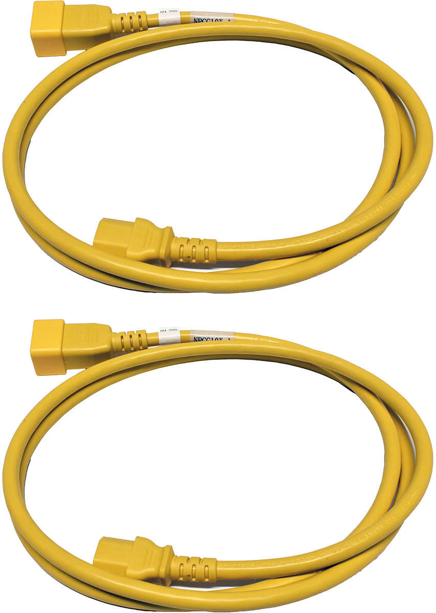 2x Panduit Netzkabel C20 C13 Power Kabel Gelb 1,8m 16A 250V Verlängerung NPCC19X-1