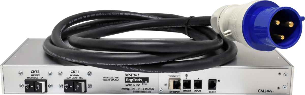 BayTech MSP101 Rack PDU Single-Phase 230V 32A 4x C19 16A