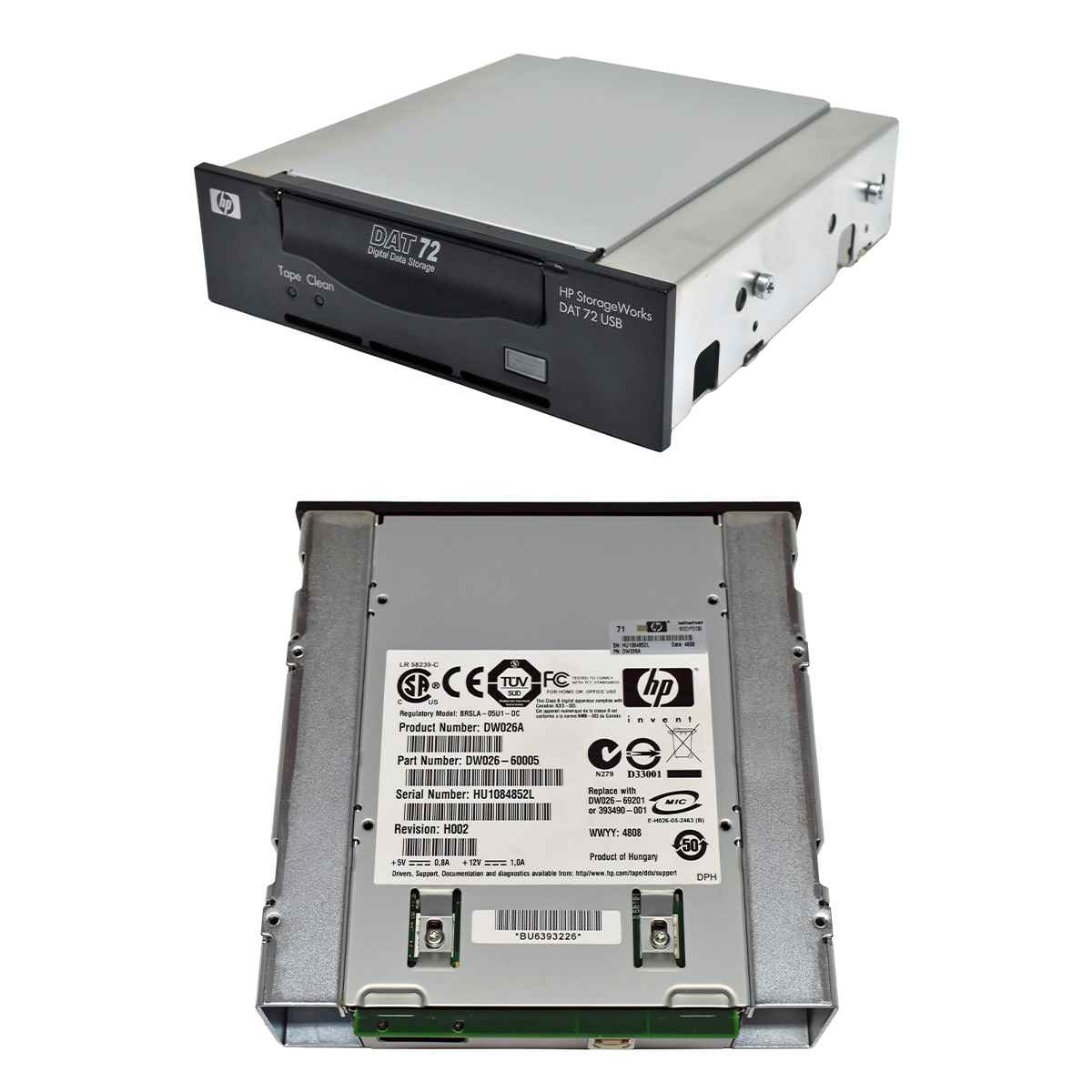 HP DAT 72 USB DW026A DW026-60005 internal Tape Drive 36GB / 72GB