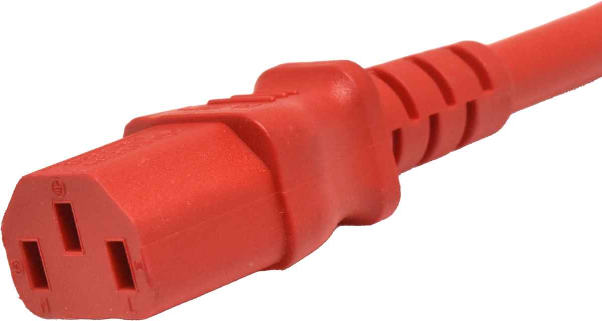 50xYung Netzkabel C14 Power Kabel -ROT 3m 10A 250V Verlängerung RPC14C13RD10