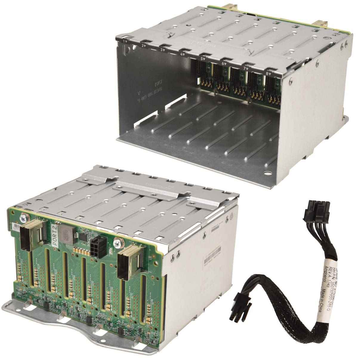 HP HDD Cage 8x SFF 871388-001 + Backplane 832305-002 + Kabel ProLiant DL380 G10 HP HDD Cage 8x SFF 871388-001 + Backplane 832305-002 + Kabel ProLiant DL380 G10