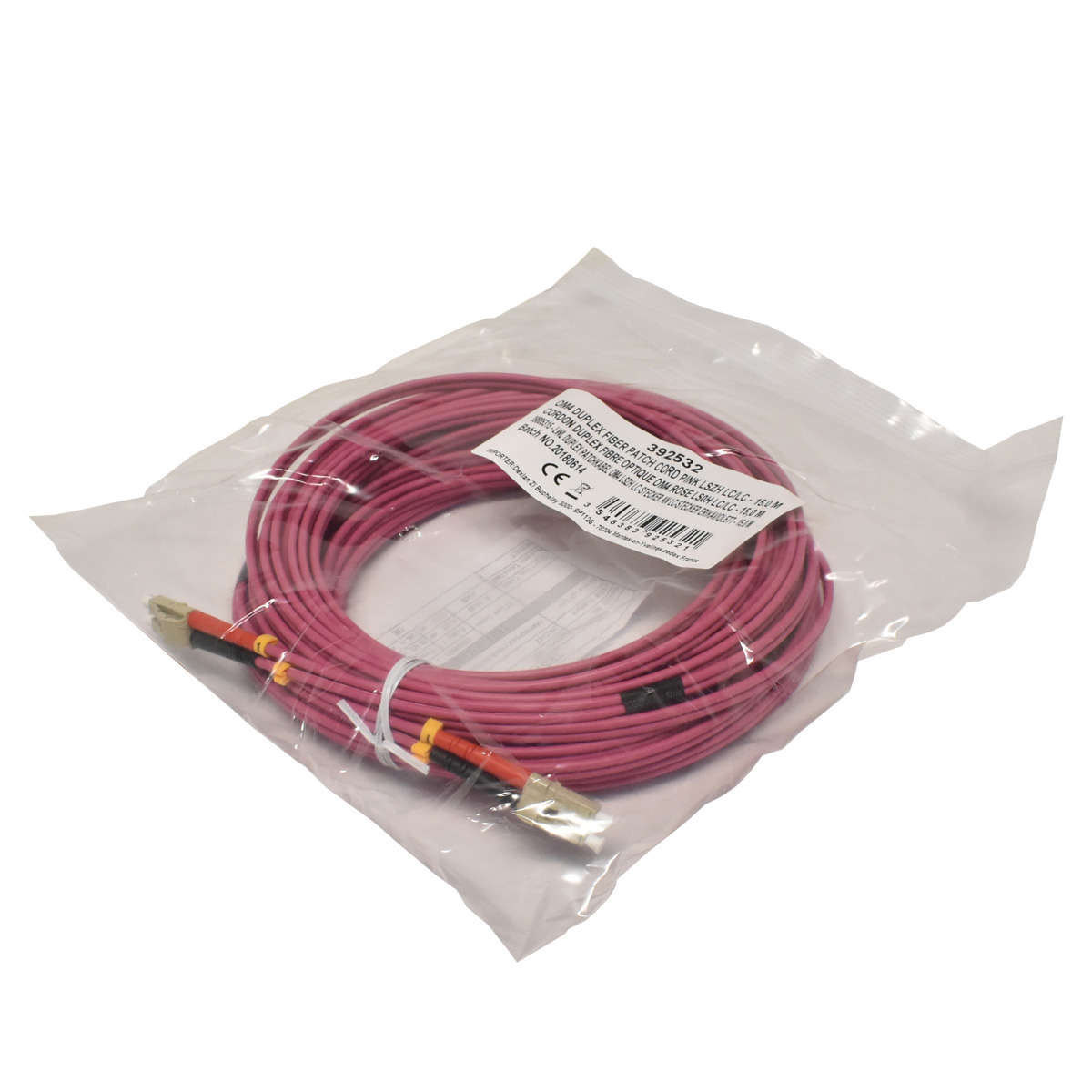 100 x Corning OM4 Duplex FIBER Patch Cord Pink LSZH LC/LC-15m NEU NEW