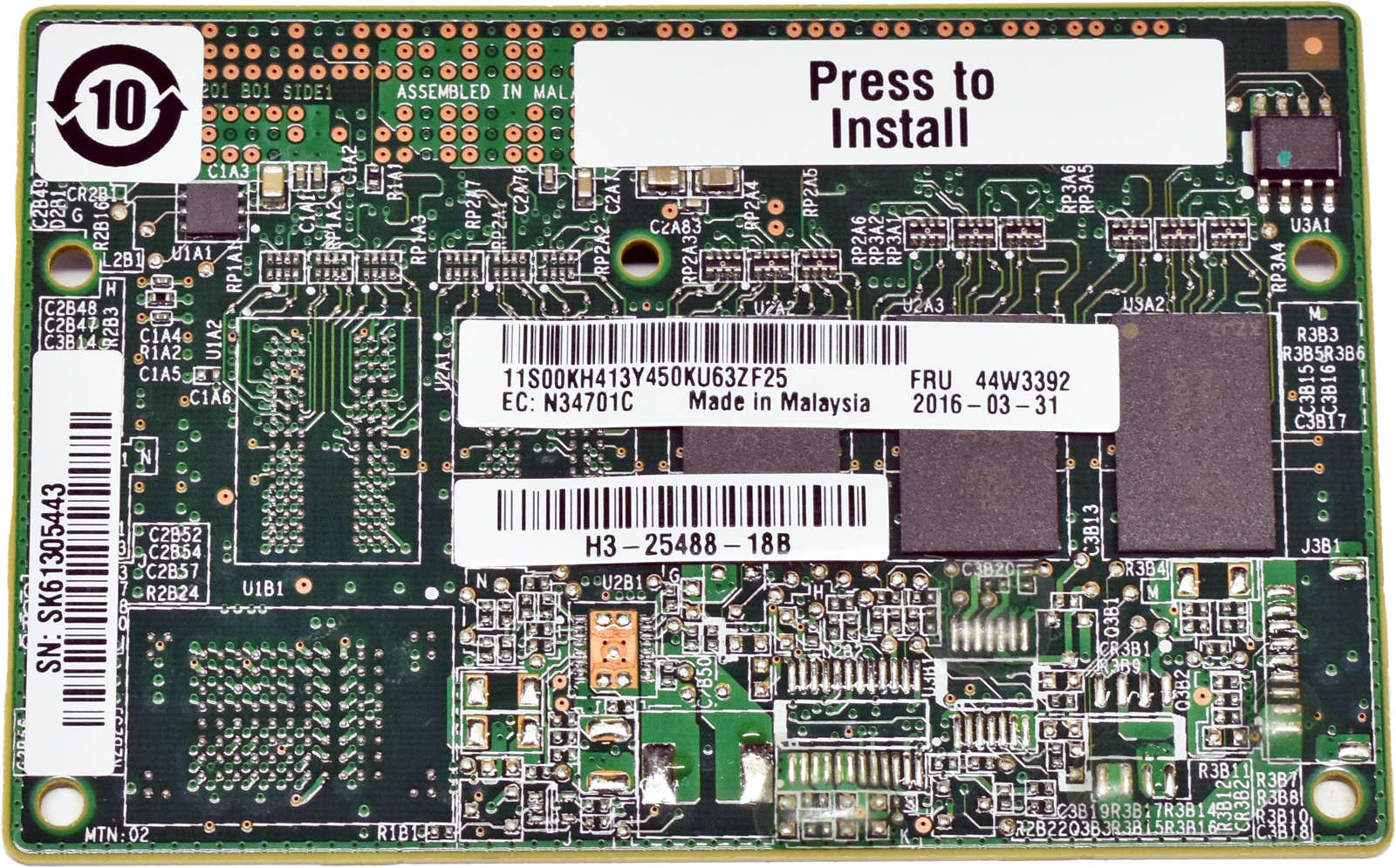 IBM ServRAID M5200 Series 1 GB Cache RAID 5 Upgrade 44W3392