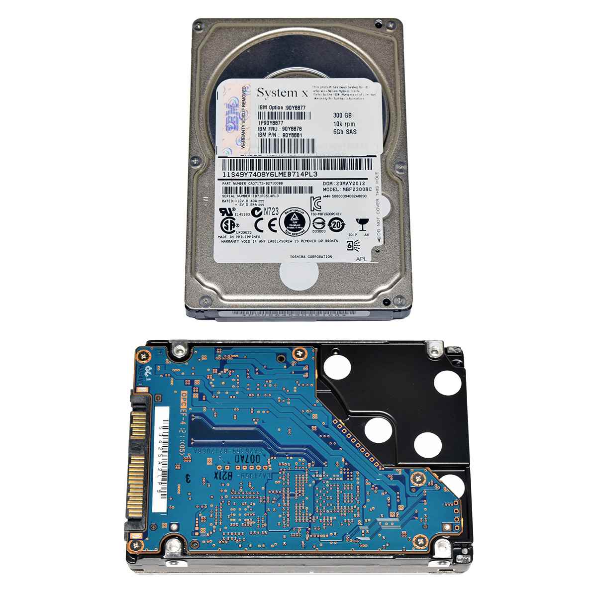 IBM Toshiba 300GB 90Y8878 90Y8881 MBF2300RC 6G 2.5" 10K SAS HDD