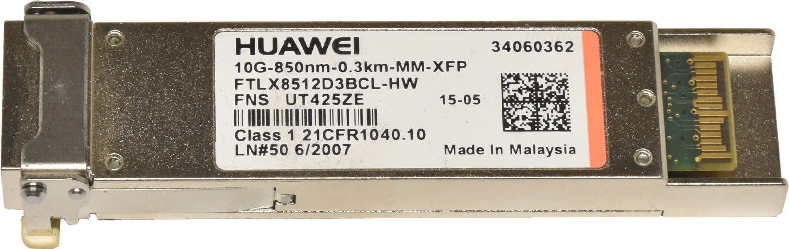 Huawei FTLX8512D3BCL-HW XFP 10G 850nm 0.3km Transceiver Module